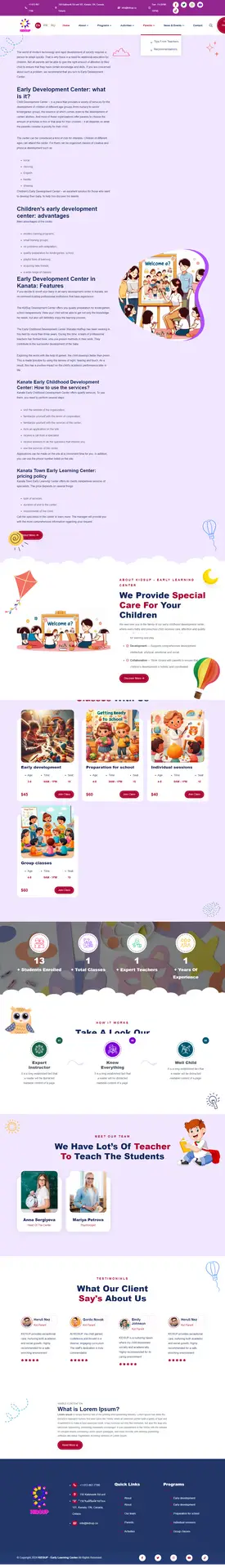 KidSup Early Childhood Development Center Kanata (Canada)