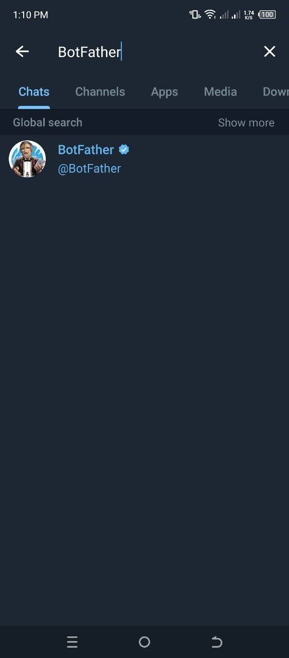 Как зарегистрировать Telegram-бота в BotFather