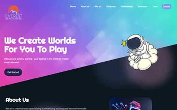 Everest Games: лендинг и SEO